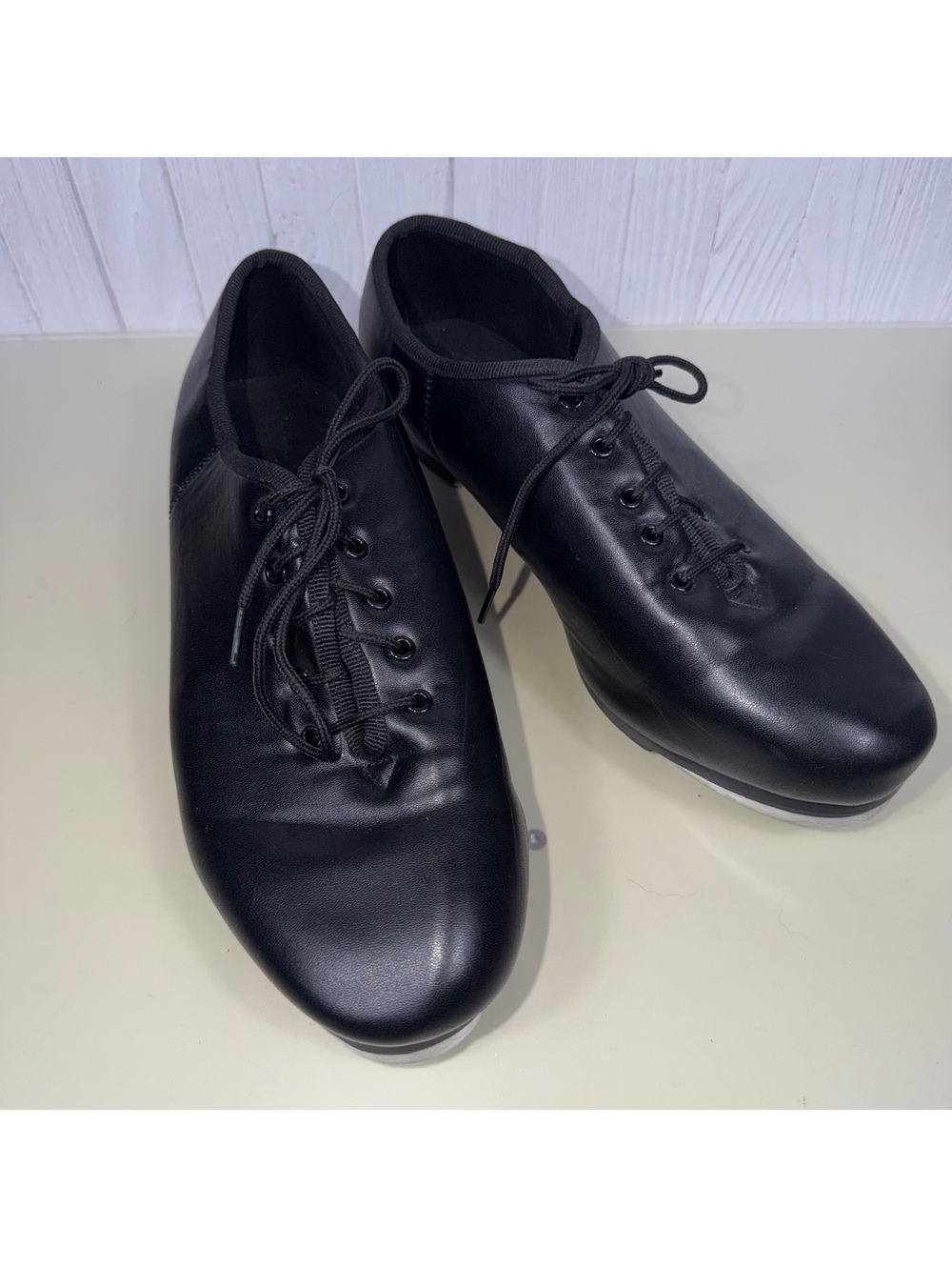 Women’s Black Lace Up Tap Dance Shoes Size 11